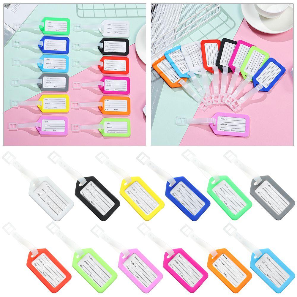Bộ 5 Thẻ Tên Gắn Móc Khóa Hành Lý Bằng Nhựa Tiện Dụng