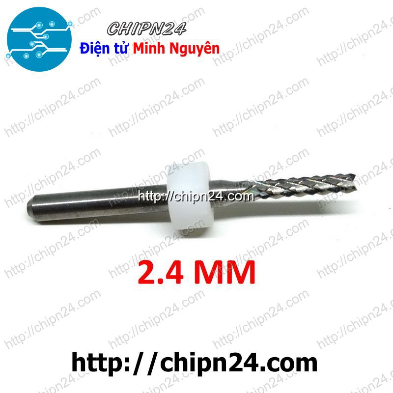 [1 CÂY] Mũi phay mạch in CNC 2.4mm