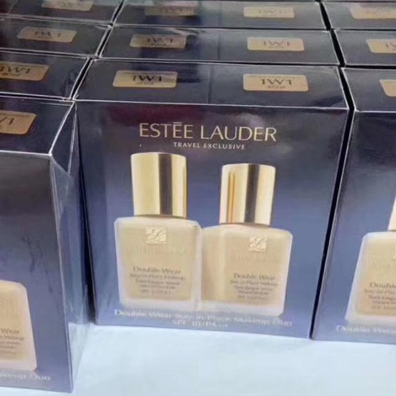 Set Kem Nền Dạng Lỏng Estee Lauder dw 30ML Giúp Che Khuyết Điểm Kiềm Dầu Dưỡng Ẩm 30ML Kèm Cọ Tiện Dụng