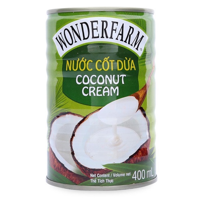 Nước Cốt Dừa Coconut cream Wonderfarm 400ml/160ml