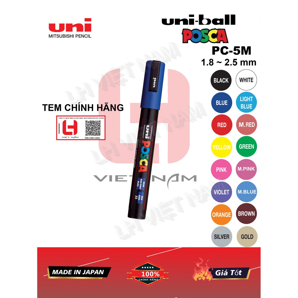 PC-5M UNI-BALL Posca Bút vẽ