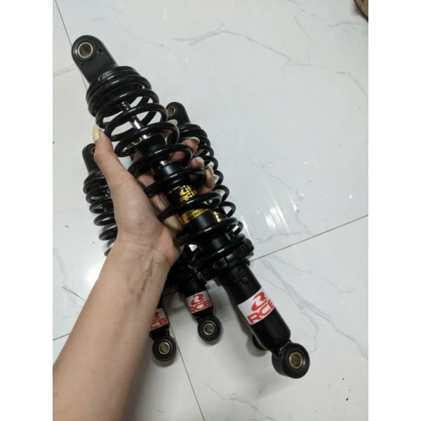 Phuộc RCB tem vàng full đen 33cm gắn Dream Wave Elegant Galaxy Future neo x Axelo Cub và các dòng xe điện