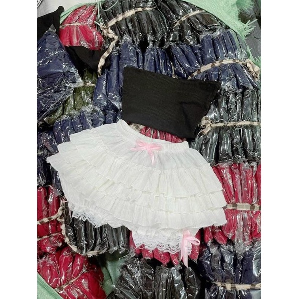 Quần đùi tầng đính nơ chất đũi xốp dày dặn siêu hot