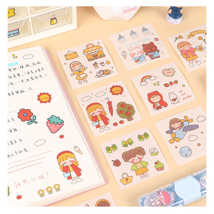 Sticker, Nhãn Dán Trang Trí Sổ Tay, [ Sticker Z ],  Trang Trí Hộp Bút, Dụng Cụ Học Tập Hoạt Hình Dễ Thương - BEYOU