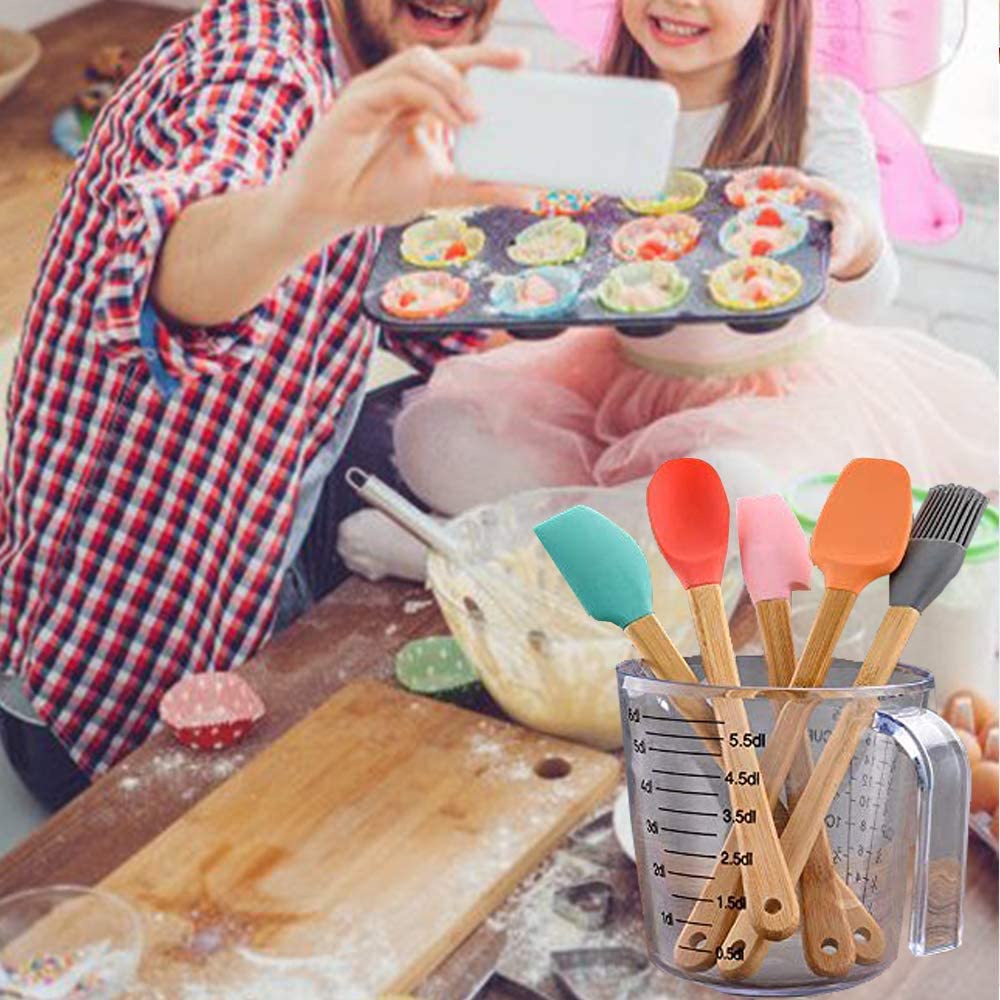 Bộ dụng cụ nấu đồ ăn dặm cho bé 5 chi tiết có thể làm bánh, nướng và trộn