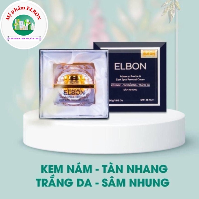 Kem Nám Tàn Nhang Trắng Da ELBON - Chiết Xuất Sâm Nhung - Size lớn 50gr