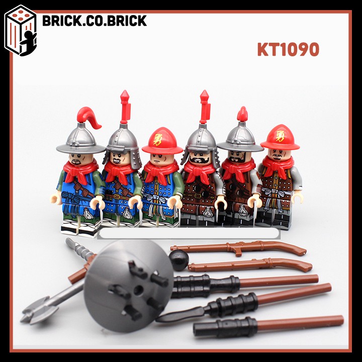 Lego lính nhà Minh Nonlego Koruit Minifigures lính trung cổ kèm vũ khí Mô Hình Đồ Chơi Lắp Ráp Ming Dynasty KT1090