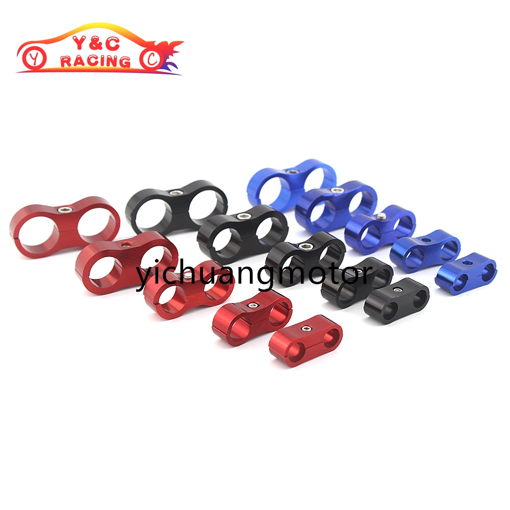 Gm Sửa Đổi Ống Dầu Bện Đôi Lỗ Cố Định Kẹp Ống Dầu Kẹp Khóa AN4 AN6 AN8 AN10 AN12 Khóa Ống Dầu