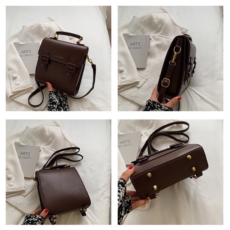 [ COMBO BALO MINI DA PU VINTAGE CHỐNG THẤM + MÓC KHOÁ MINI, CỘT TÓC, PIN CÀI,... ]