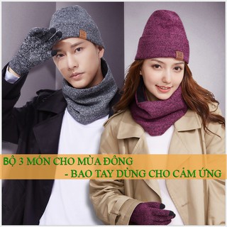 Combo Găng Tay, Nón, Khăn cổ Hàn Quốc