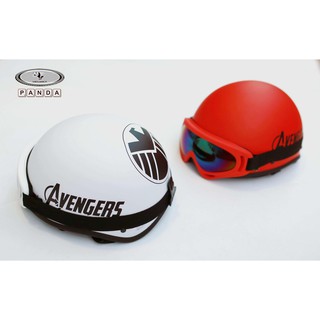 Combo mũ bảo hiểm Avengers kèm kính x400