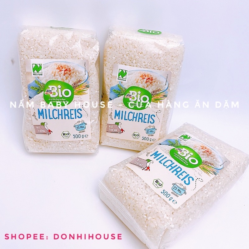 Gạo sữa hữu cơ Bio Milchreis Đức cho bé ăn dặm 500g