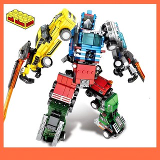 Đồ chơi lắp ráp lego giá rẻ 4 trong 1 Sembo block robot biến  hình xe 777 mảnh