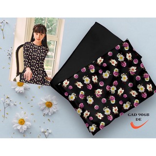 vải áo dài nền đen
