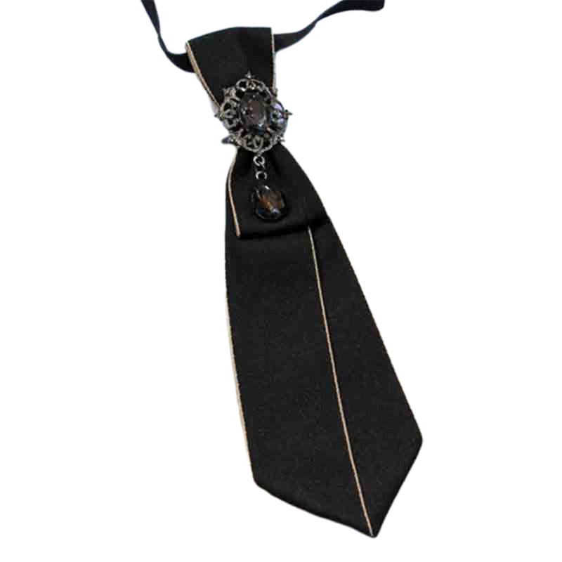 Cà Vạt Kim Loại Đính Đá Phong Cách Steampunk Gothic Cổ Điển Sang Trọng Có Thể Điều Chỉnh Trang Trí Cà Vạt