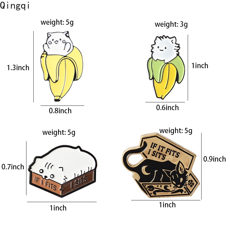 Ghim cài áo Miss Zoe hình mèo nhiều kiểu dáng tùy chọn cá tính