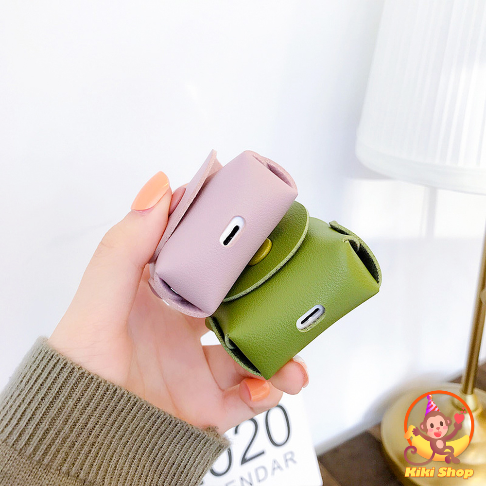 Korean Airpods Case Bluetooth Wireless Earphone Luxury Leather Handbag Type Silk Case for Airpods 1/2/pro Protector Cover