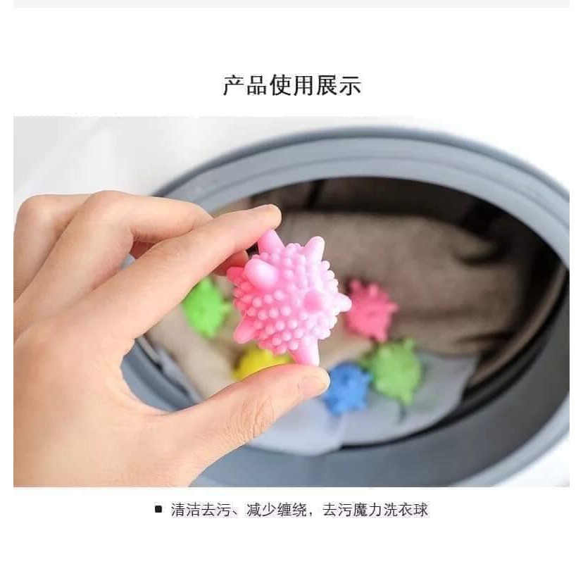 Combo 10 quả cầu gai giặt quần áo