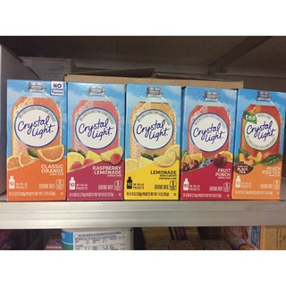 Hộp 10 gói Bột pha nước trái cây có đường Crystal Light On The Go Drink Mix 39.6g