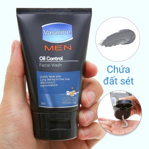 [Mua 1 tặng 1]Gel rửa mặt Vaseline kiểm soát dầu 100g tặngSữa rửa mặt tẩy tế bào chết Vaseline Men 50g