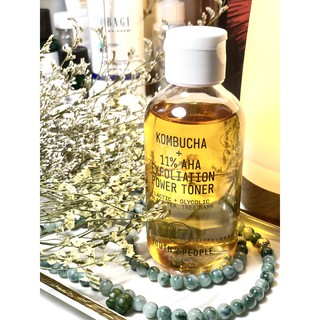 Toner trà đen lên men thanh tẩy Kombucha + 11% AHA Exfoliation, giảm mụn đầu đen, cải thiện lỗ chân lông