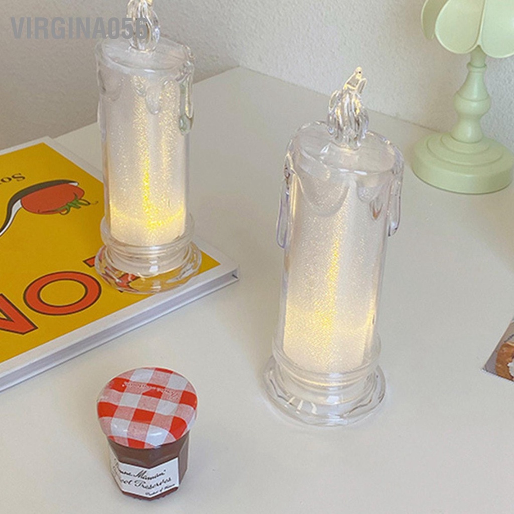 Có thể bán buôn Đèn Nến Để Bàn Trong Suốt Trọng Lượng Nhẹ Ánh Ngọc Trai Trang Trí Nội Thất virgina056 Hàng giao ngay