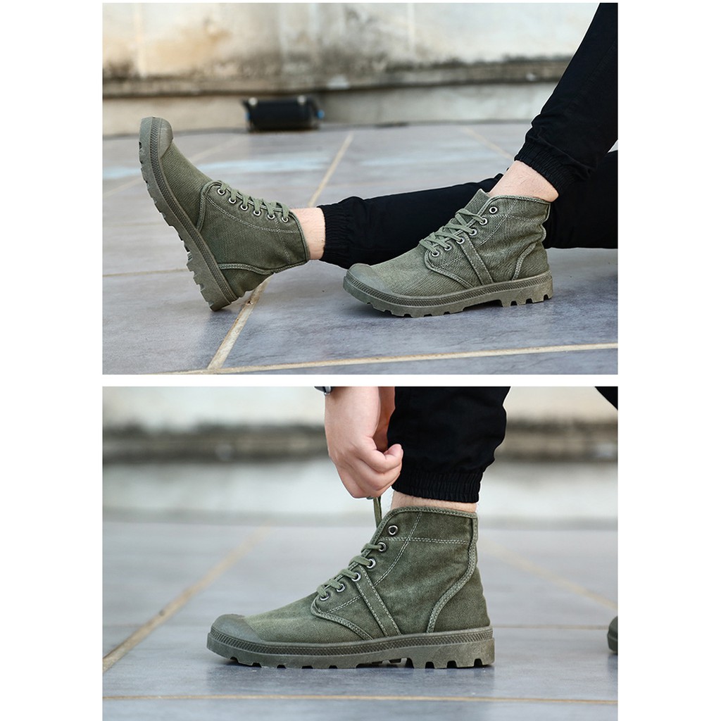 GIÀY CAO CỔ NAM CANVAS CHỐNG ĐINH BỀN MÀU | BigBuy360 - bigbuy360.vn