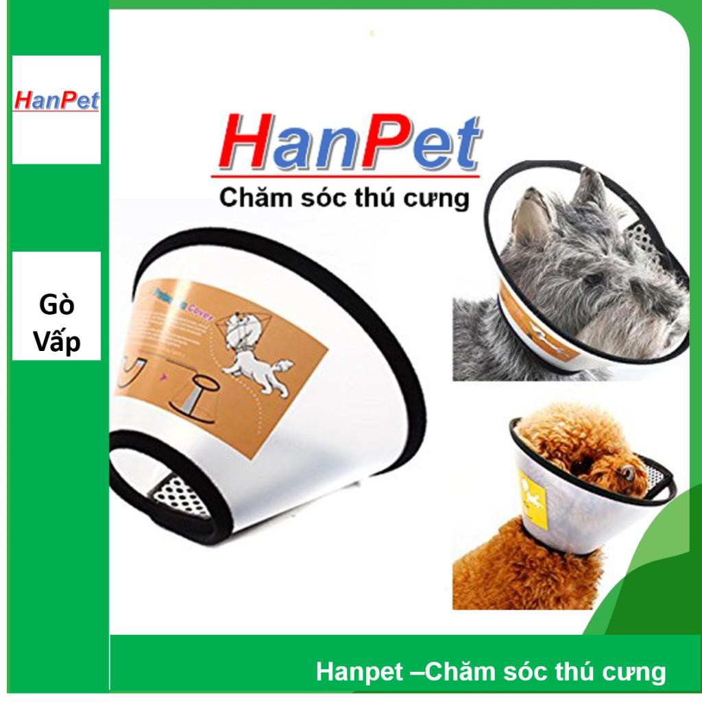 Hanpet.GV- Vòng chống liếm cho chó mèo Số 6, Loa chống cắn chó mèo 3- 6kg (- loa 6)