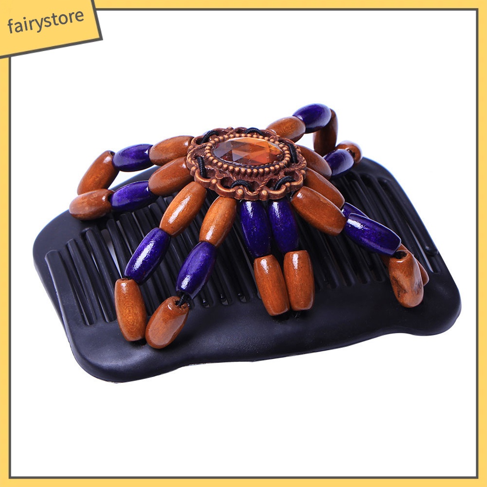 Lược Cài Tóc Đính Hạt Phong Cách Retro Thời Trang Cho Nữ