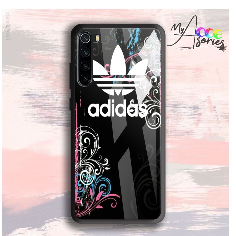 Lưng Ốp Điện Thoại Mặt Kính Họa Tiết Adidas Cho Xiaomi Redmi 3 4a 5a 6 6a 7 7a 8 8a Pro 9 9a Note 3 4 5 6 7 8 9 10 Pro My2377