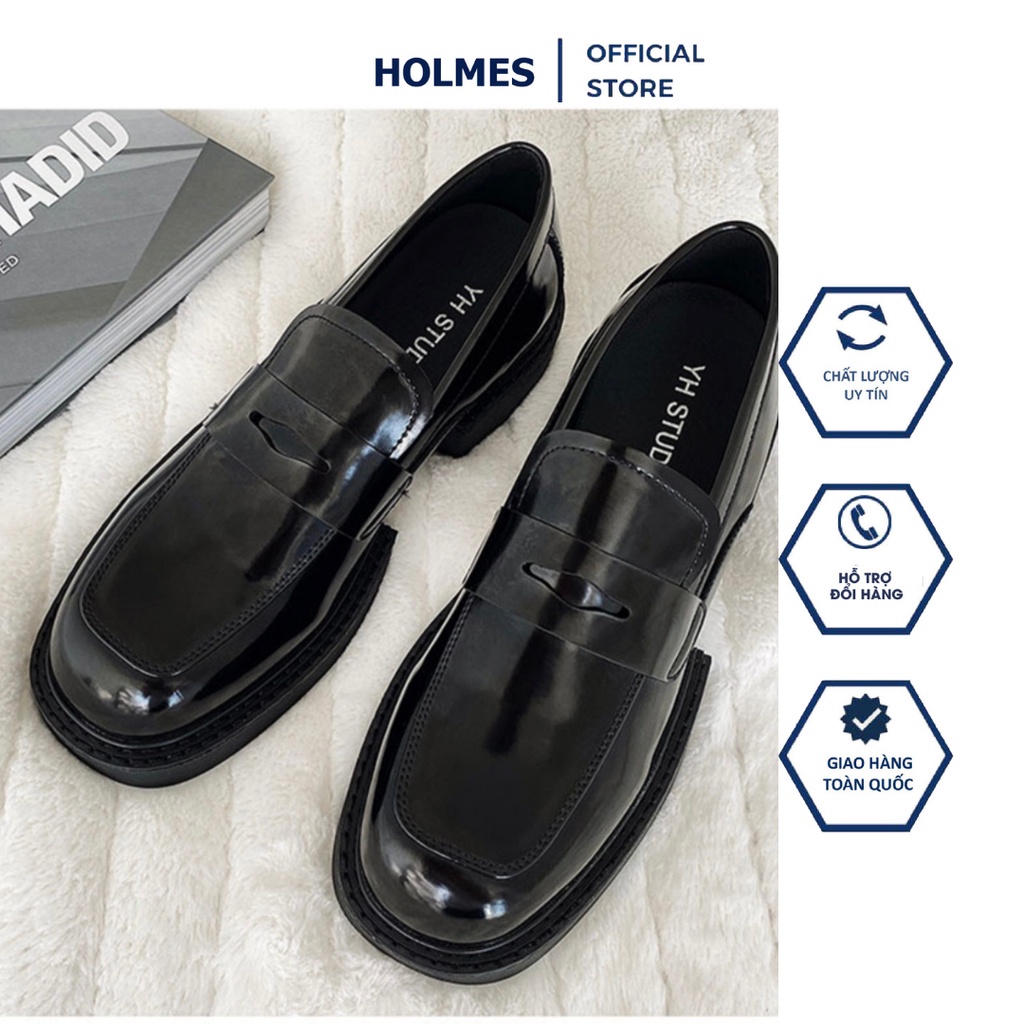 Giày Lười Nam Penny Loafer Đẹp Phong Cách Hiện Đại Chất Liệu Da Trơn Cao Cấp Đi Êm Chân - Holmes