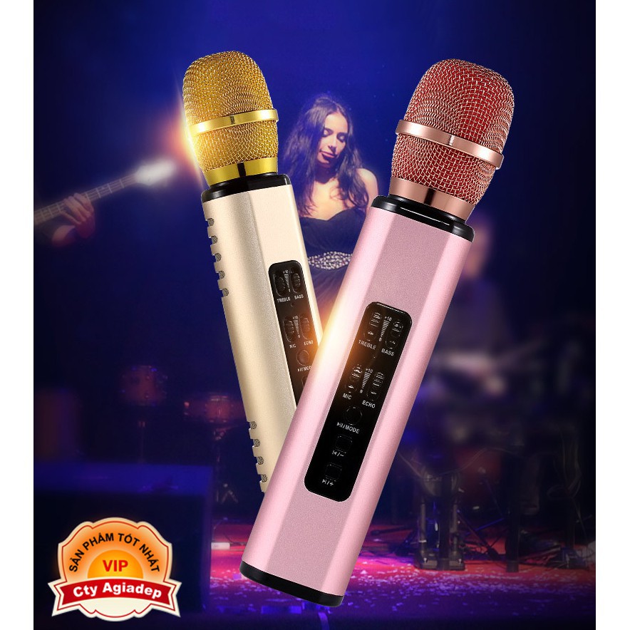 Loa bluetooth kiêm Mic hát karaoke siêu xịn KTV K6 - Âm thanh vượt trội