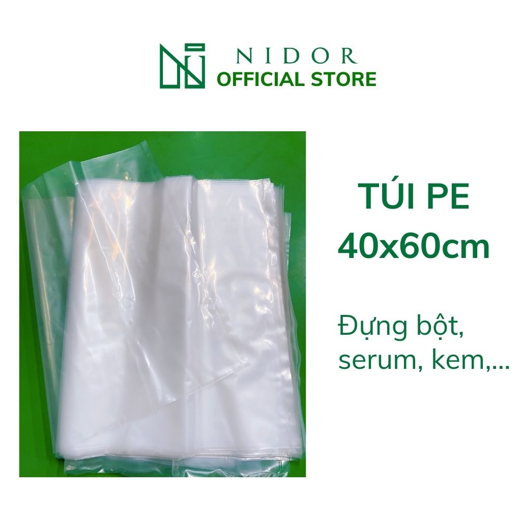 Túi PE trong 40x60cm đựng kem body, serum, bột - Túi đựng thực phẩm/mỹ phẩm