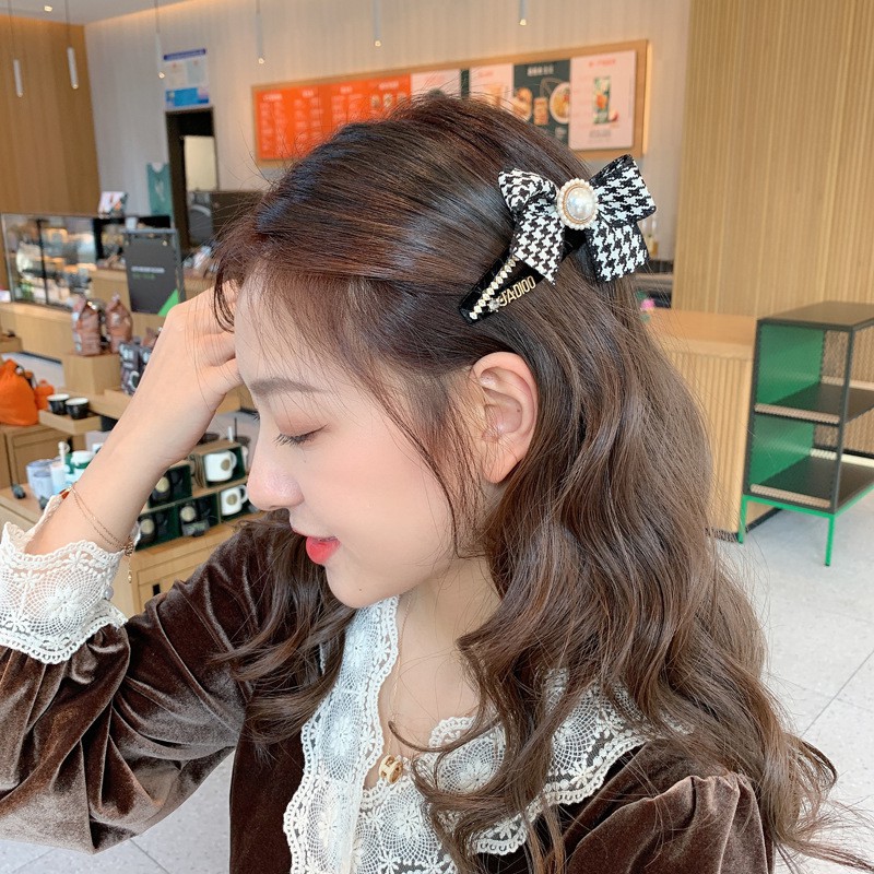 Kẹp tóc Haimeikang kiểu nơ đơn giản phong cách Hàn Quốc thời trang dành cho nữ