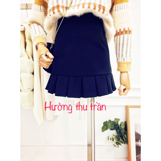 Chân váy chữ A xếp li chân thời trang, chân váy công sở | BigBuy360 - bigbuy360.vn