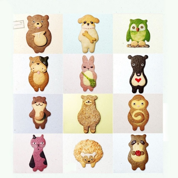 Bộ cutter nhấn bánh quy cookie hình con thú/ bò sữa/sóc