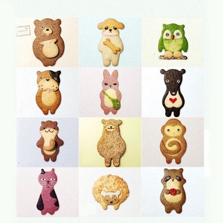 Bộ cutter nhấn bánh quy cookie hình con thú/ bò sữa/sóc