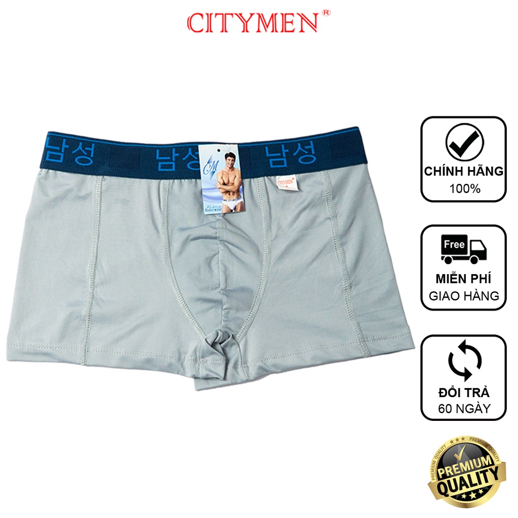 Quần Lót Nam Boxer CITYMEN Lưng Hàn Quốc Vải Lạnh Cao Cấp Mềm Mại Co Dãn 4 Chiều Thấm Hút Tốt