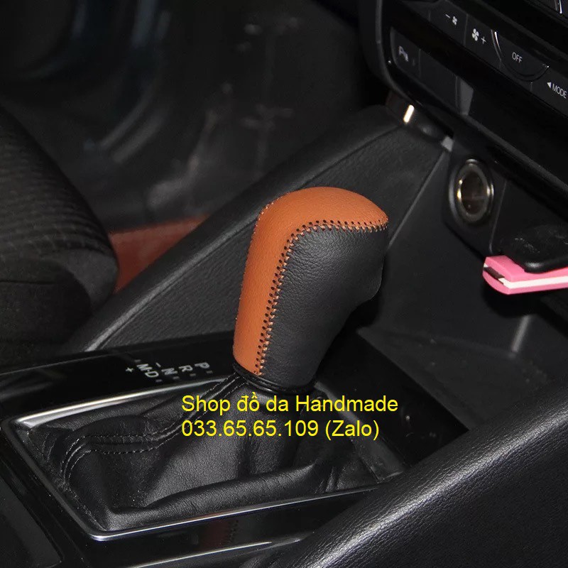Bọc da cần số xe Mazda CX5 bằng da bò, bảo hành 12 tháng, nhiều mầu sắc