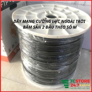 [Dây Đồng] Dây Cáp Mạng Lan có Gia Cường Cường Lực Trống đứt dây Lõi Đồng Ngoài Trời Internet Máy Tính