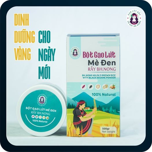  Bột Ngũ Cốc Gạo Lứt Mè Đen Rẫy Bhnong Thơm, Ngon, Hỗ Trợ Giảm Cân, Lợi Sữa