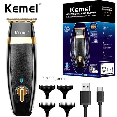 Tông Đơ Cắt Tóc Bấm Viền Bọc Da Cao Cấp Kemei Km 1834