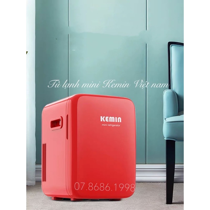 (SẴN) Tủ lạnh mini Kemin 10L chính hãng màu đỏ