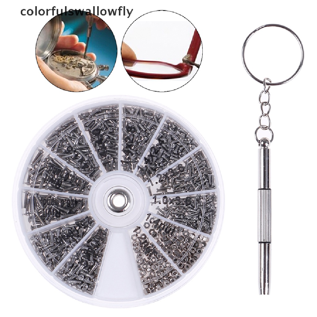 Bộ 600 Ốc Vít Nhỏ Nhiều Màu Sắc + Tua Vít Sửa Chữa Kính Mắt
 Csf