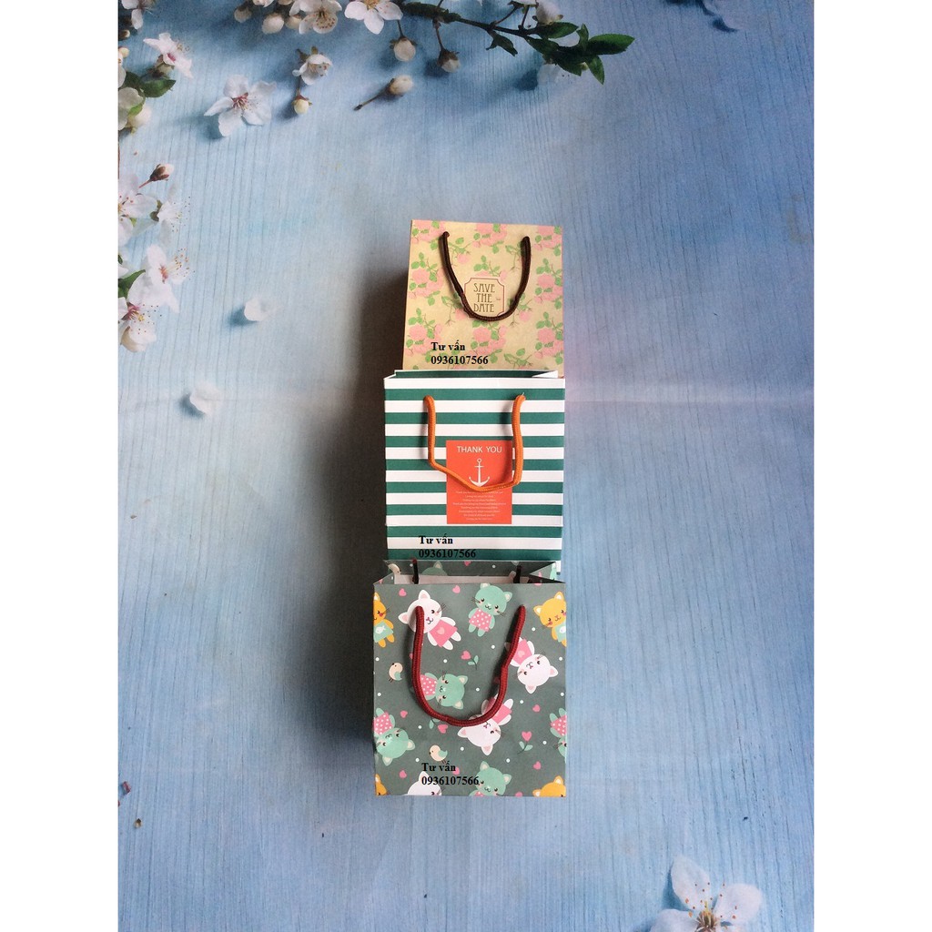 Túi giấy Dây Xách A6: 15x13.3x7.5cm - CAO CẤP [ GIÁ SẬP SÀN ] | BigBuy360 - bigbuy360.vn