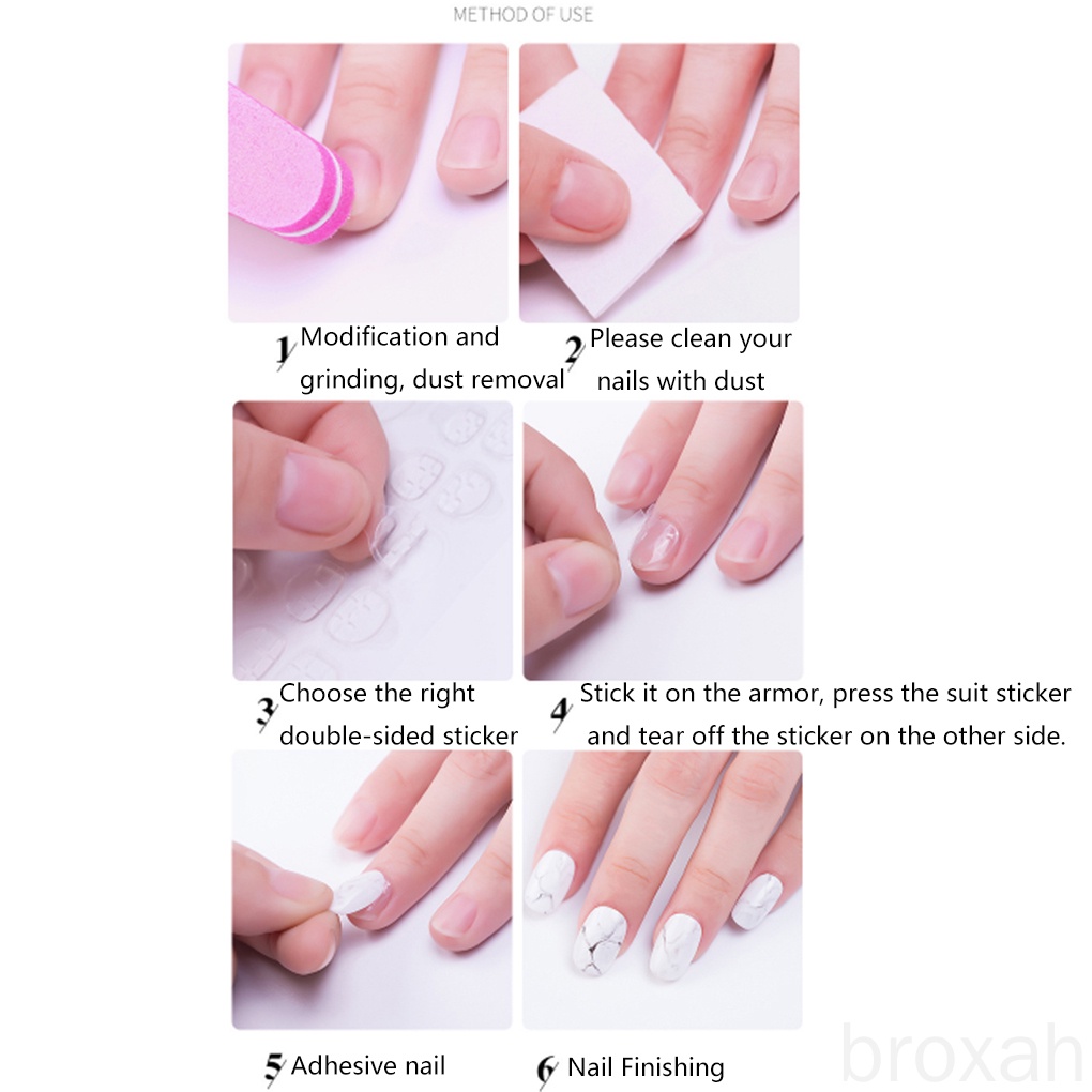 [Hàng mới về] Set 12/24 miếng keo hai mặt dán trang trí móng nghệ thuật an toàn tiện dụng