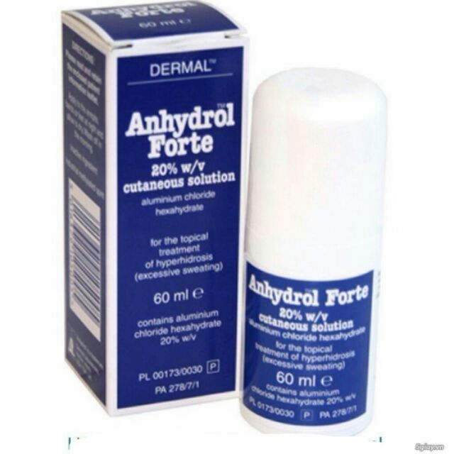 [CHÍNH HÃNG] Anhydrol forte 60ml khử mùi, ngăn tiết mồ hôi tay chân nách hiệu quả nhất