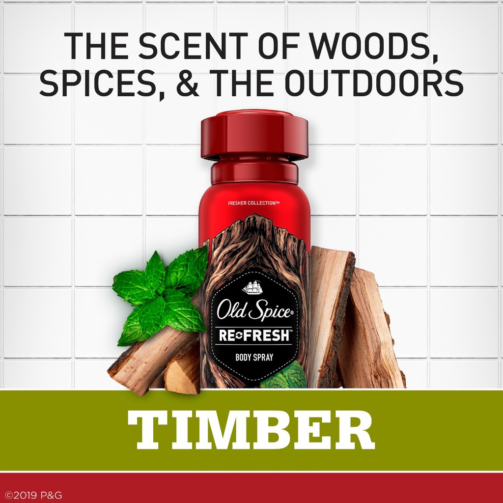 [Hàng AUTH] Xịt Khử Mùi Old Spice TIMBER 150ml