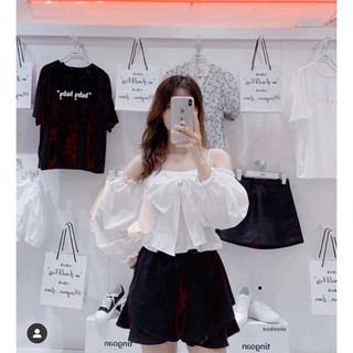 ÁO TRẮNG NƠ NGỰC RỚT VAI