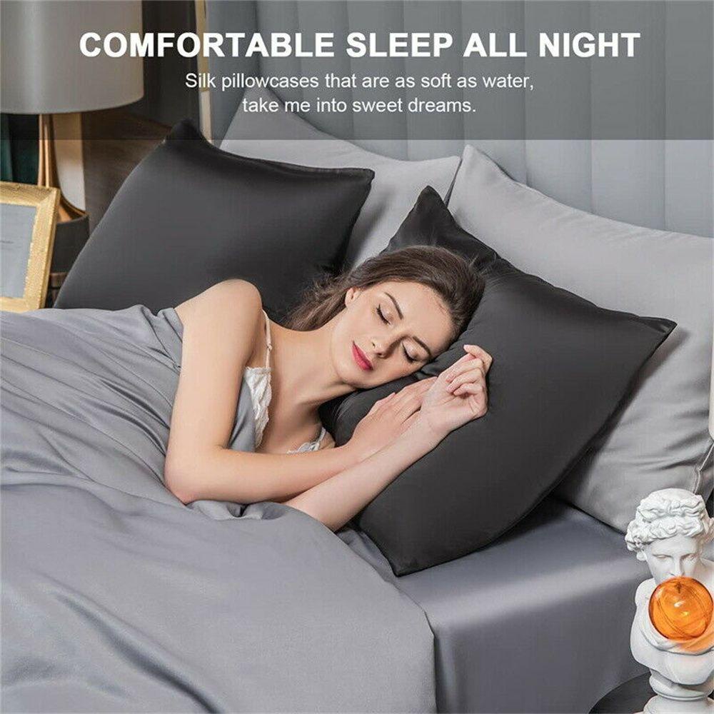 Bộ 2 Vỏ Gối Lụa Mềm 20 * 26in Trang Trí Nhà Cửa